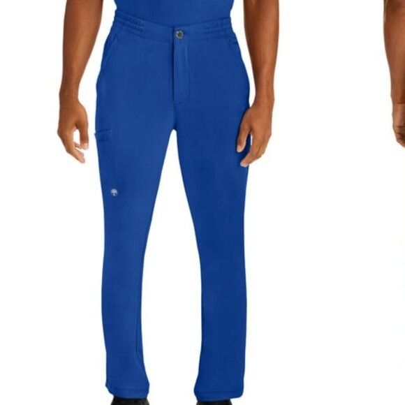 HH Works Healing Hands Scrub Pants Men XL Galaxy Blue Style 9590 Ryan Straight - Picture 1 of 10